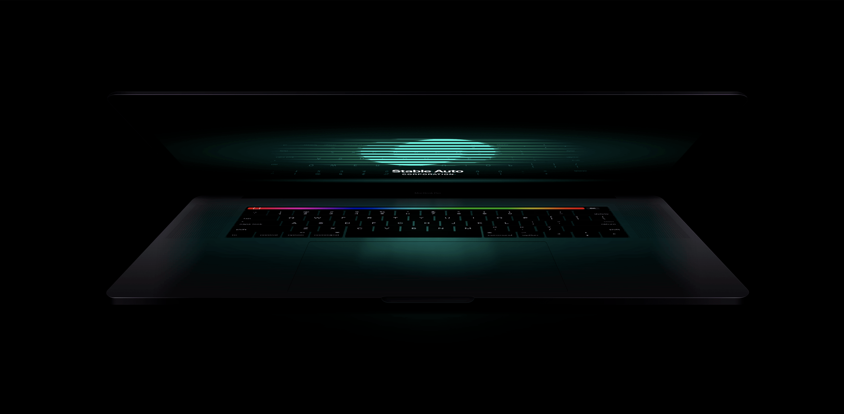 Stable Auto logo on laptop